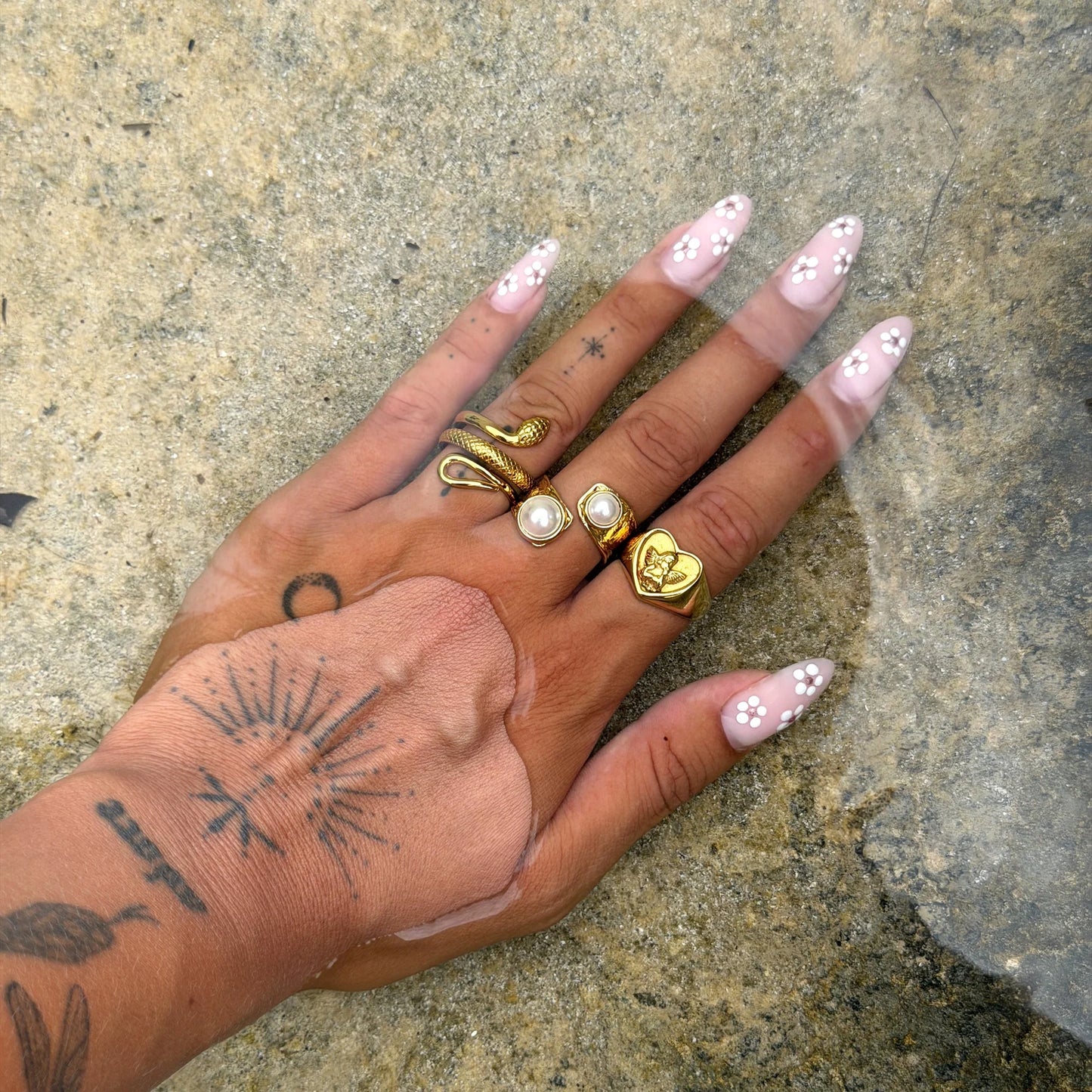 Detailed Snake Ring (Adjustable)