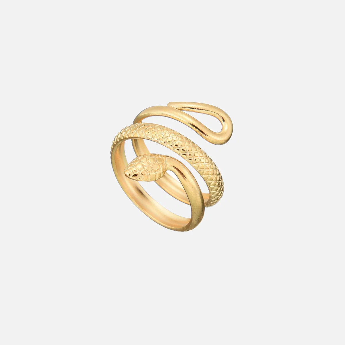 Detailed Snake Ring (Adjustable)
