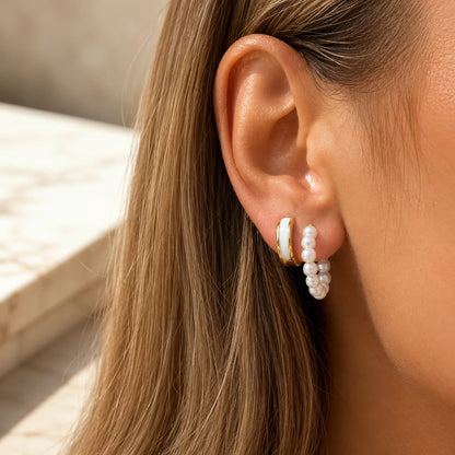 Roxy Earrings White